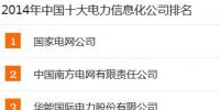 2014年中國十大電力信息化公司排名