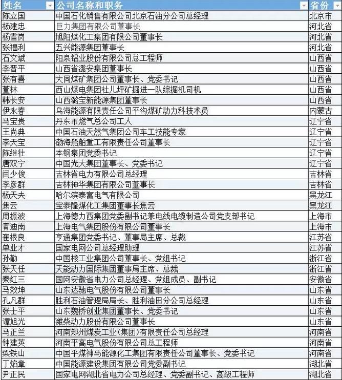 有哪些能源電力大佬將參加兩會？