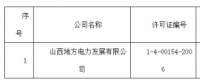 關(guān)于準(zhǔn)予山西地方電力發(fā)展有限公司承裝（修、試）電力設(shè)施許可證許可公示（2018）第15號(hào)