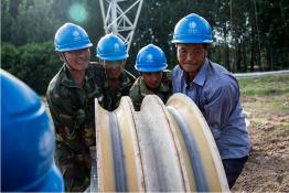 晉北-南京工程±800千伏特高壓直流輸電線(xiàn)路安徽境內(nèi)加緊施工