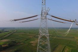“西電東送”晉北至江蘇工程±800千伏特高壓直流輸電線(xiàn)路安徽段加緊建設(shè)