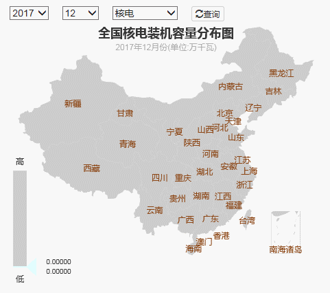 2017年全國(guó)電力發(fā)電，電力裝機(jī)版圖