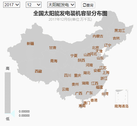 2017年全國(guó)電力發(fā)電，電力裝機(jī)版圖