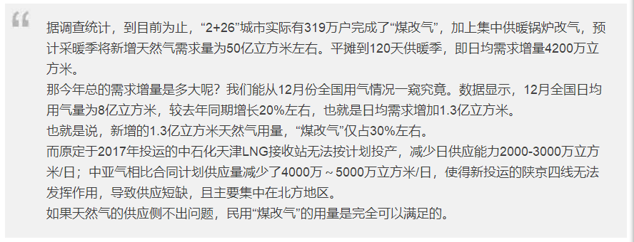 “氣荒”這口鍋，煤改氣不全背