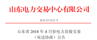 山東4月份雙邊協(xié)商、集中競價交易27日展開（附名單）