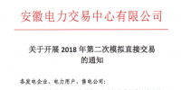 《關(guān)于開展2018年第二次模擬直接交易的通知》