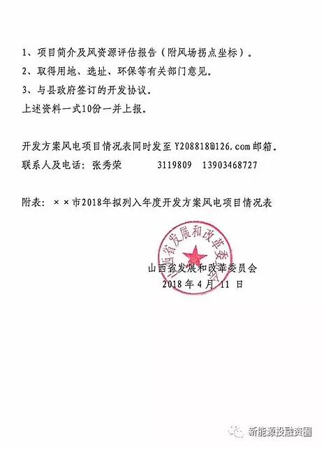 今日截止！山西發(fā)改委要求各市上報(bào)2018年風(fēng)電開(kāi)發(fā)