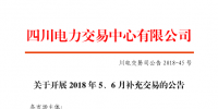 四川2018年5、6月補(bǔ)充交易7月5日展開（附時間安排）