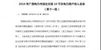 轉(zhuǎn)發(fā)自治區(qū)工信委《2018年廣西電力市場(chǎng)化交易10千伏電力用戶(hù)準(zhǔn)入名單（第十一批）》的通知