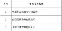 山東新增北京推送的6家售電公司
